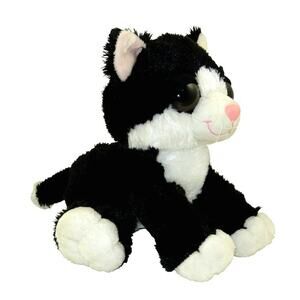 Aurora World Dreamy Eyes Plush Clarence black white cat 10" Stuffed Toy Kitten